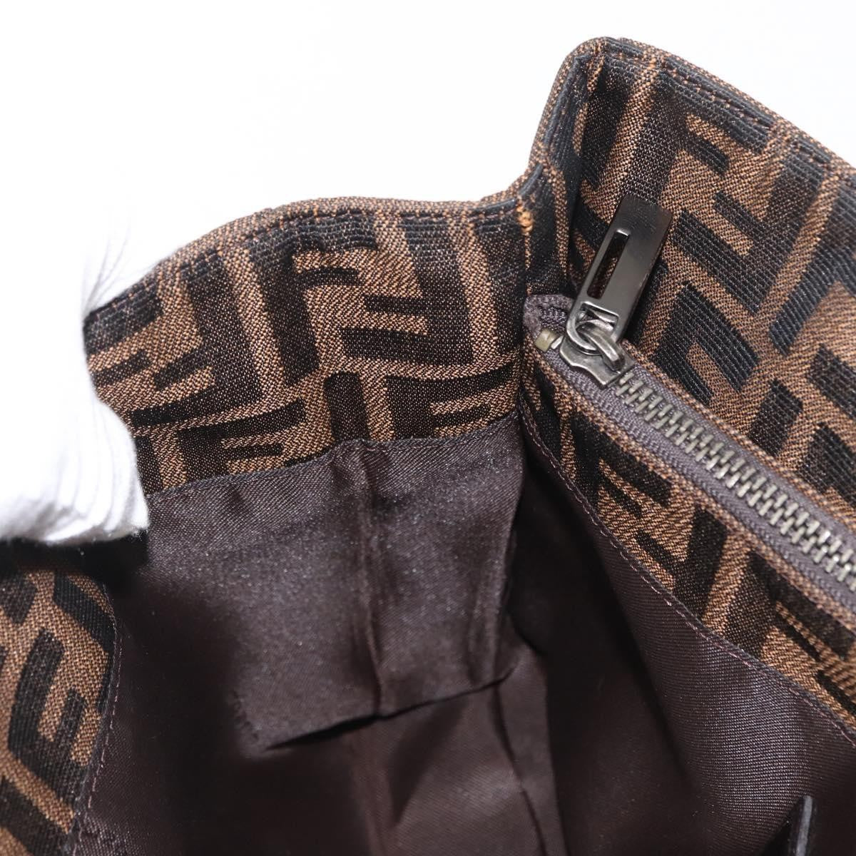 Fendi Vintage Open Tote Zucca Canvas Brown Canvas Tote Bag Bag (Pre-Owned)
