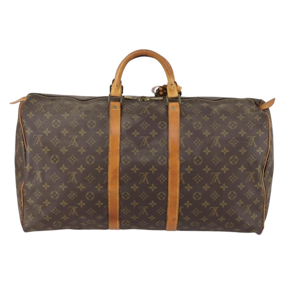 Louis Vuitton Keepall Monogram Canvas Brown Canvas Travel Bag Bag (Pre-Owned)