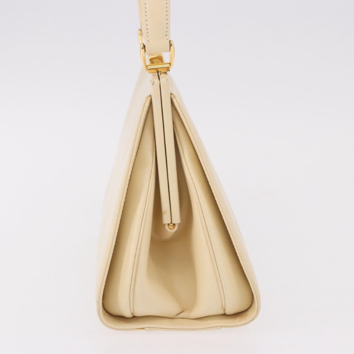 Gucci Vintage Convertible Box Leather Beige Patent_Leather Handbag (Pre-Owned)
