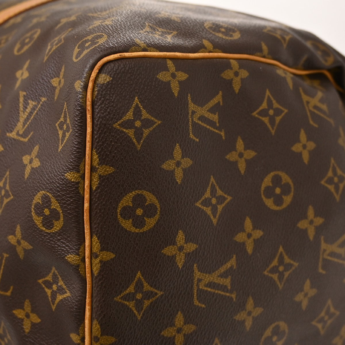Louis Vuitton Keepall Canvas Brown Canvas Travel Bag Bag (Pre-Owned)