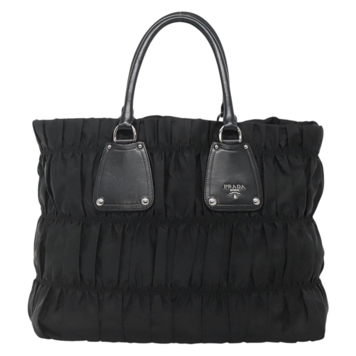 Prada Gaufre Tote Tessuto Black Nylon Bag (Pre-Owned)