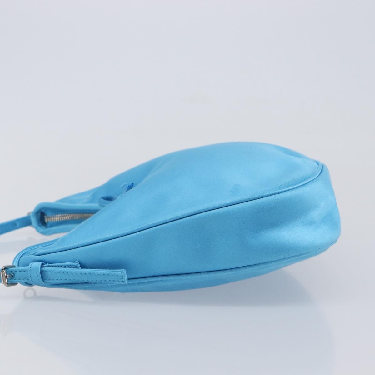 Balenciaga Leopolda Satin Blue Satin Shoulder Bag Bag (Pre-Owned)