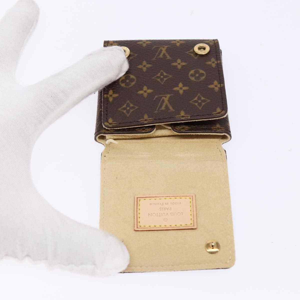 Louis Vuitton Case Jewelry Box Canvas Brown Canvas Wallets Accessory (Pre-Owned)