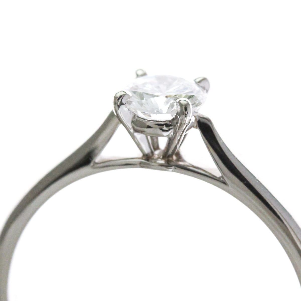 Cartier Solitaire 1895 Platinum With Rbc Diamond Silver Platinum Ring Jewelry (Pre-Owned)