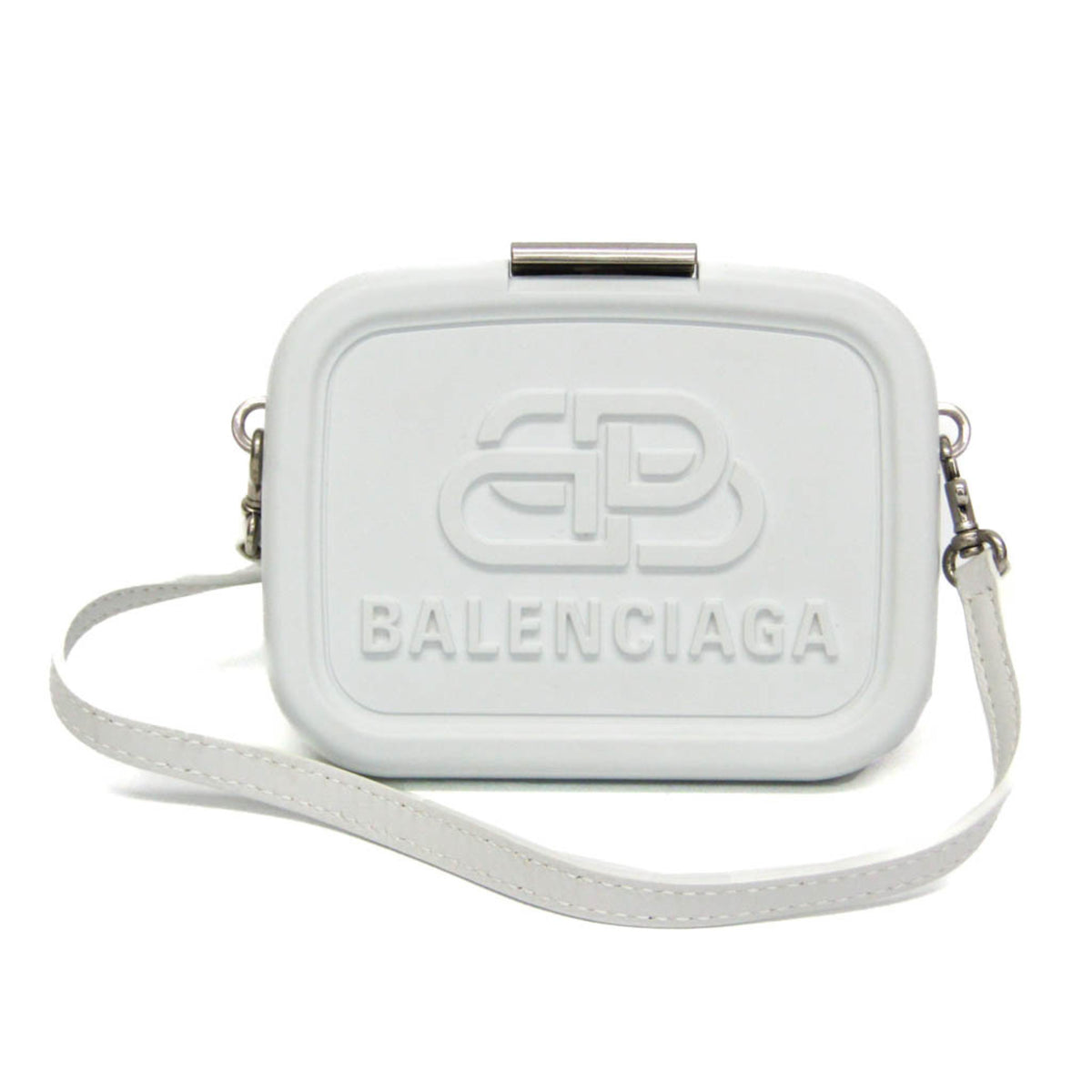 Balenciaga Logo Lunch Box Plastic White Plastic Shoulder Bag Bag (Pre-Owned)