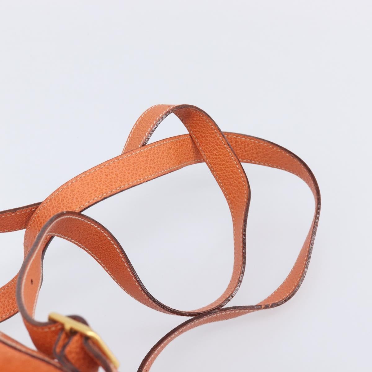 Gucci Vintage Bamboo Suede Orange Suede Backpack Bag (Pre-Owned)