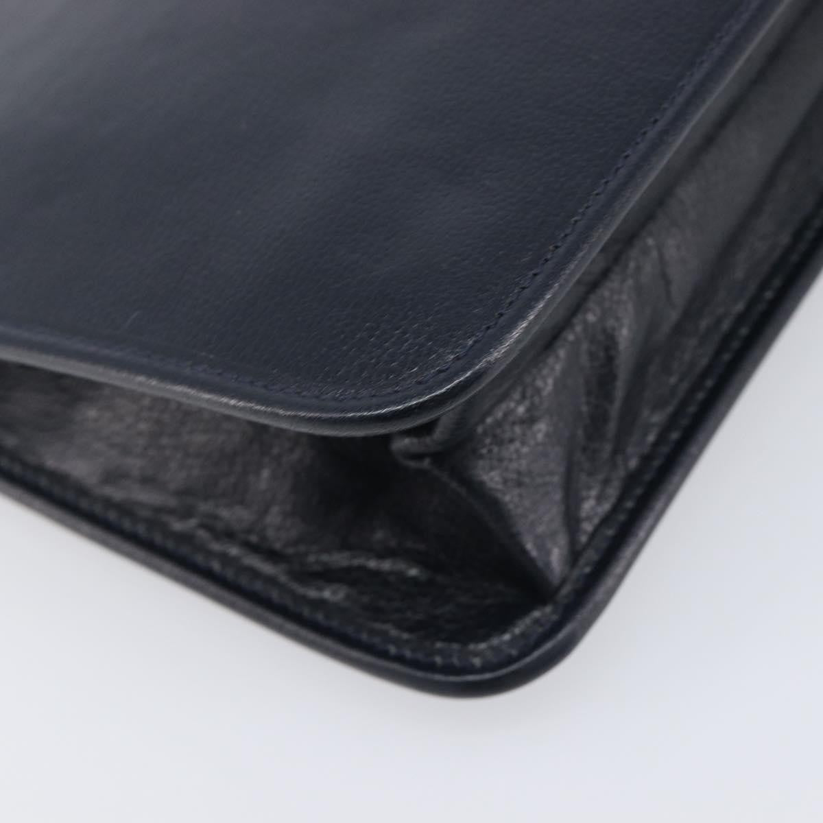 Christian Dior Homme Logo Clutch Leather Navy Leather Clutche & Pouche Bag (Pre-Owned)