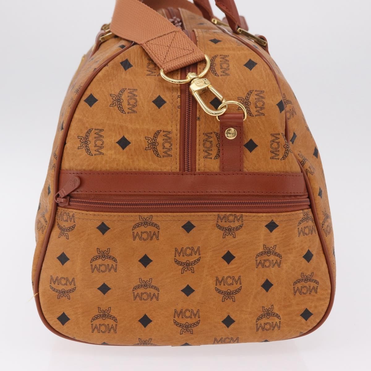 MCM Vicetos Leather Brown Leather Travel Bag Bag (Pre-Owned)