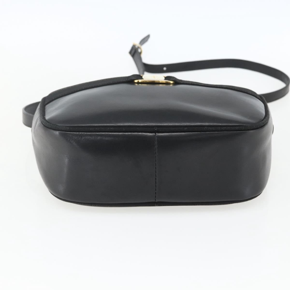 Salvatore Ferragamo Vara Bow Camera Patent Leather Black Leather Shoulder Bag Bag (Pre-Owned)
