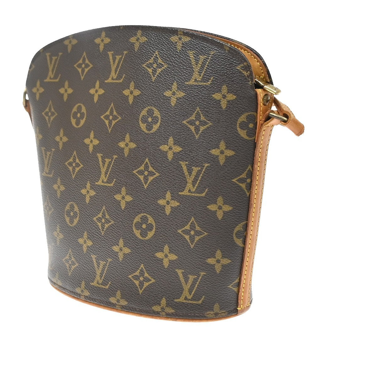 Louis Vuitton Drouot Monogram Canvas Brown Canvas Shoulder Bag Bag (Pre-Owned)