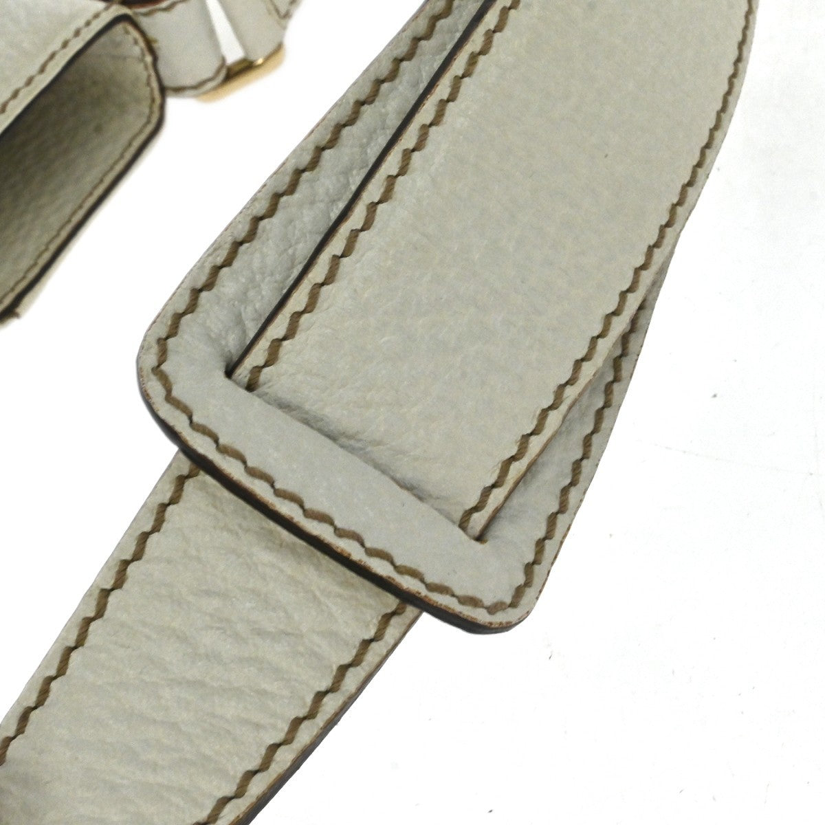 Gucci 1955 Horsebit Leather White Canvas Shoulder Bag Bag (Pre-Owned)