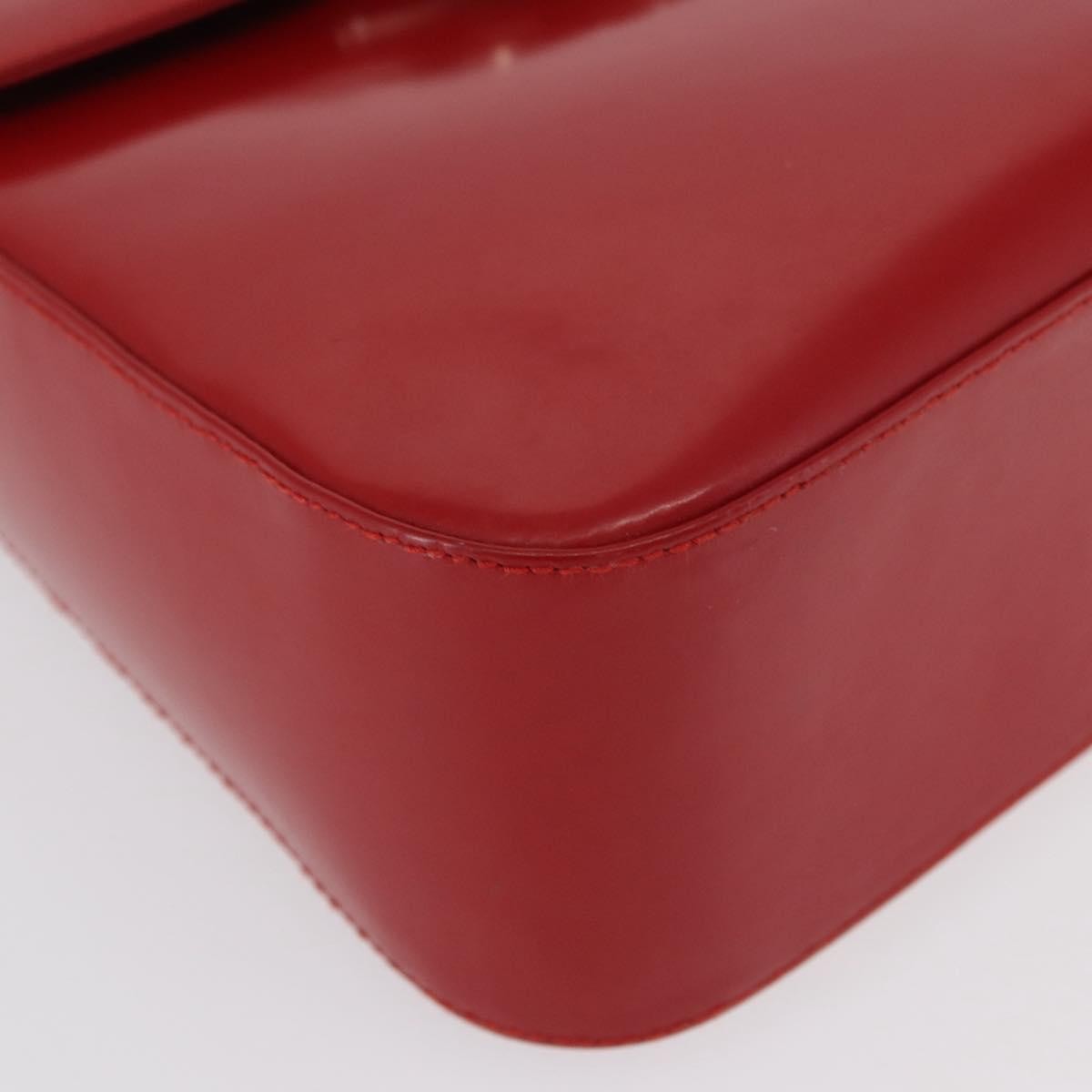 Salvatore Ferragamo Vala Leather Red Leather Handbag (Pre-Owned)