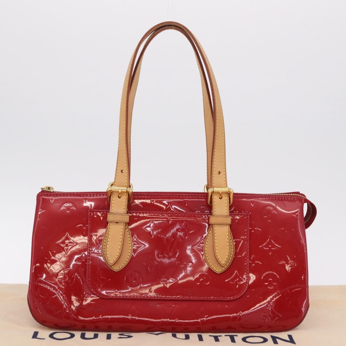 Louis Vuitton Rosewood Avenue Monogram Vernis Red Patent_Leather Handbag (Pre-Owned)