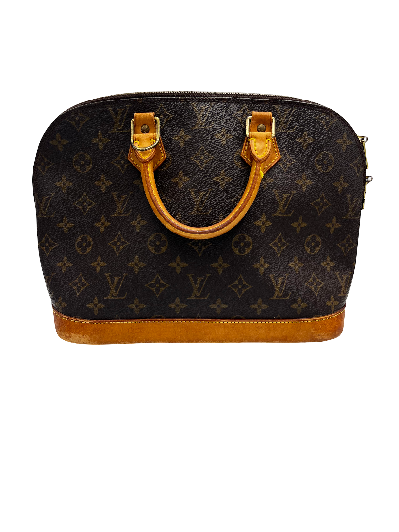 Louis Vuitton Alma Handbag Monogram Canvas Brown Canvas Handbag (Pre-Owned)