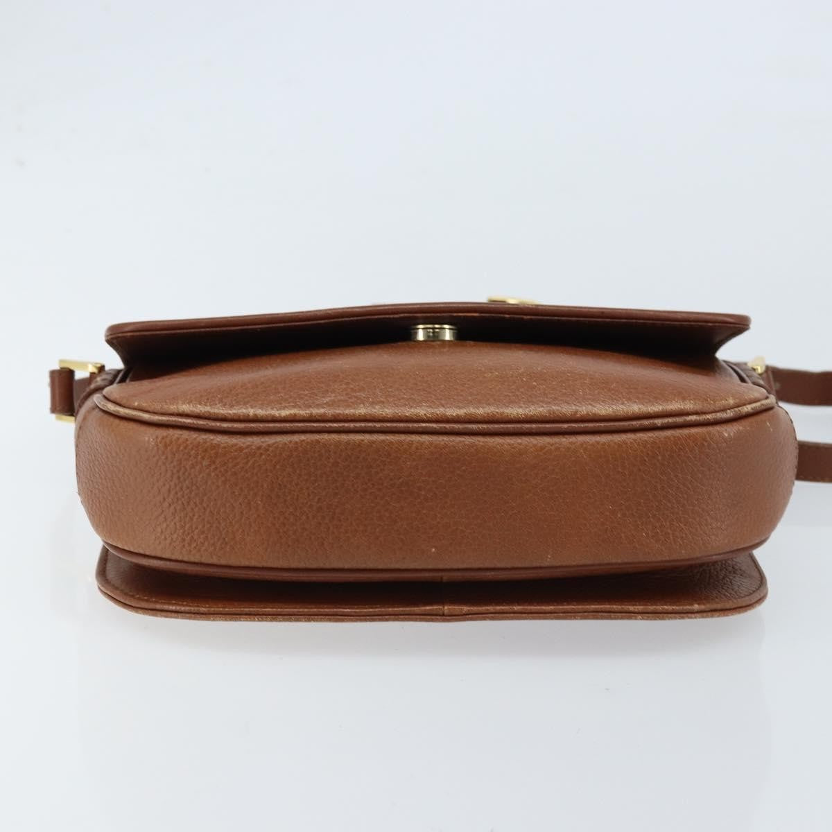 Burberry Flap Shoulder Leather Brown Leather Shoulder Bag Bag (Pre-Owned)
