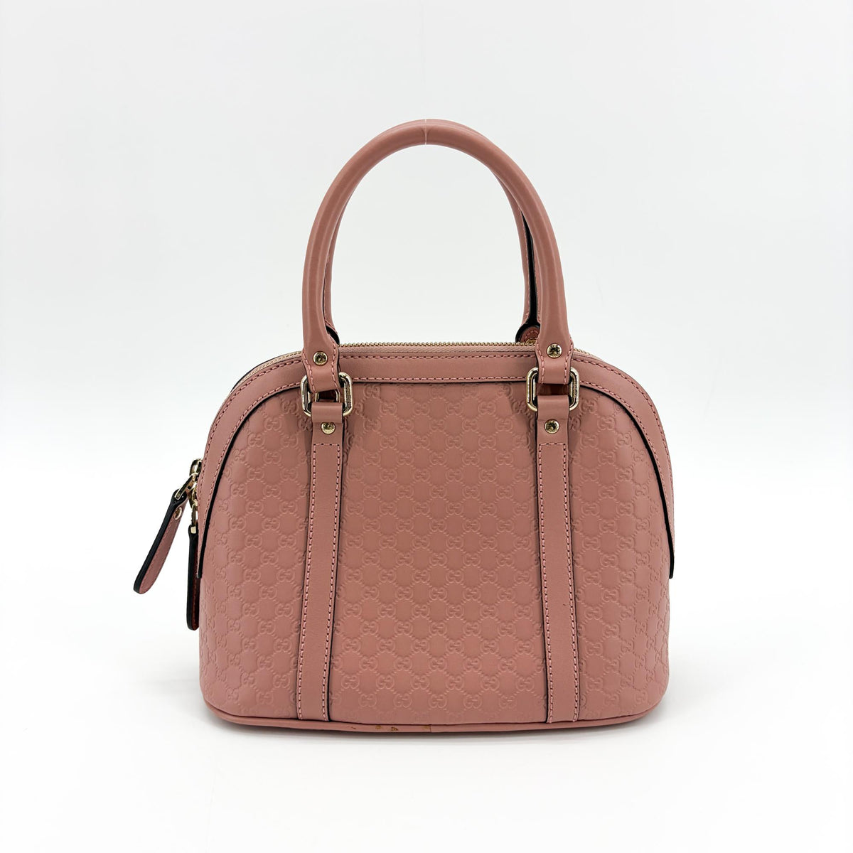 Gucci Convertible Dome Satchel Microguccissima Leather Pink Leather Handbag (Pre-Owned)