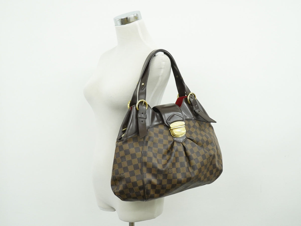 Louis Vuitton Sistina Damier Ebene Brown Canvas Shoulder Bag Bag (Pre-Owned)