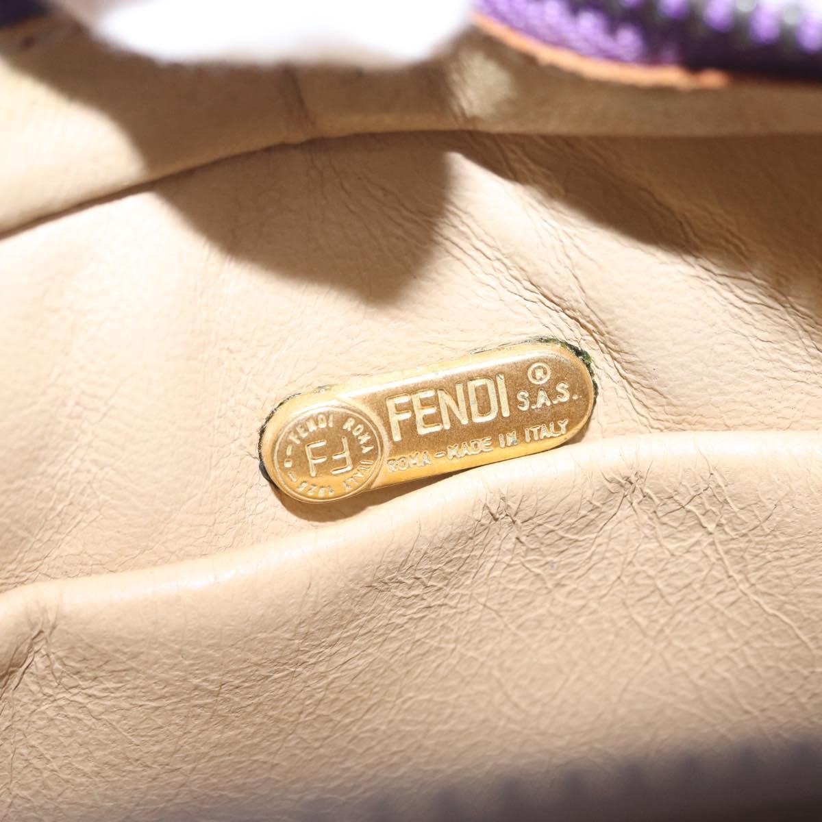 Fendi Handbag Cuir Purple Leather Handbag (Pre-Owned)