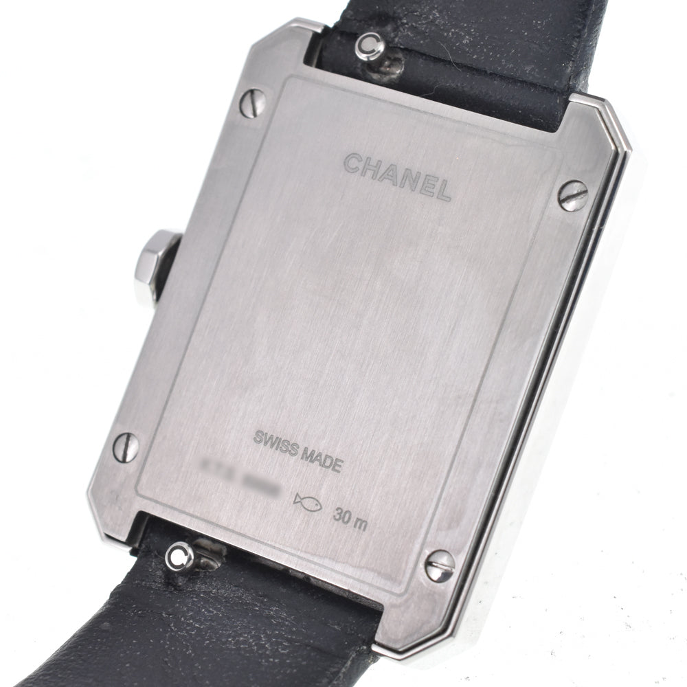 Chanel Boy·Friend Quartz Stainless Steel And Quilted Leather Watch (Pre-Owned)