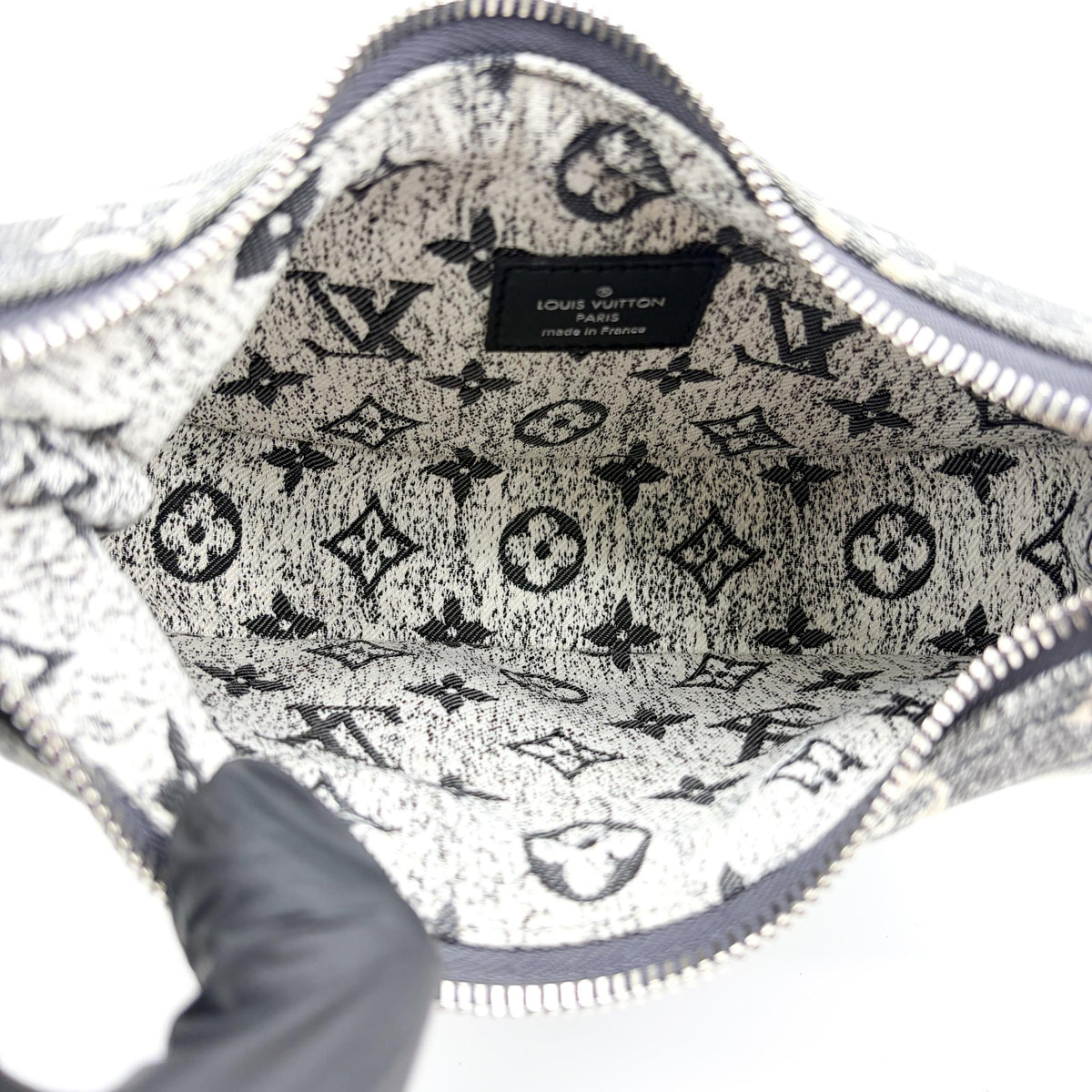 Louis Vuitton Loop Monogram Denim Black Denim_Jeans Handbag (Pre-Owned)