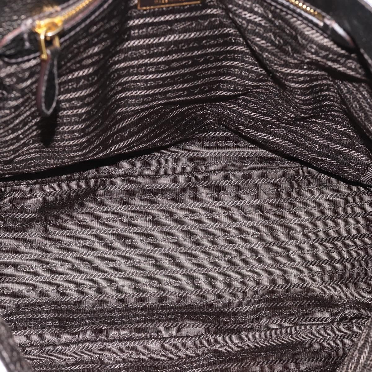 Prada Braided Handle Open Tote Vitello Daino Gold Leather Tote Bag Bag (Pre-Owned)