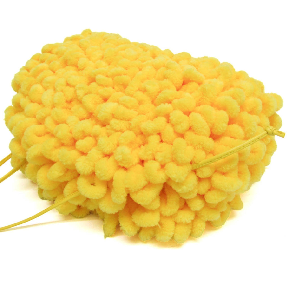 Bottega Veneta The Wave Twisted Chenille Yellow Textile Clutche & Pouche Bag (Pre-Owned)