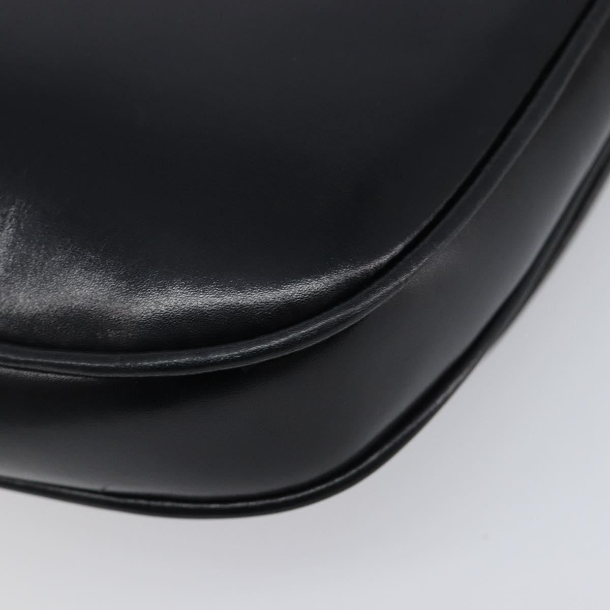 Celine Flap Shoulder Leather Black Leather Shoulder Bag Bag (Pre-Owned)