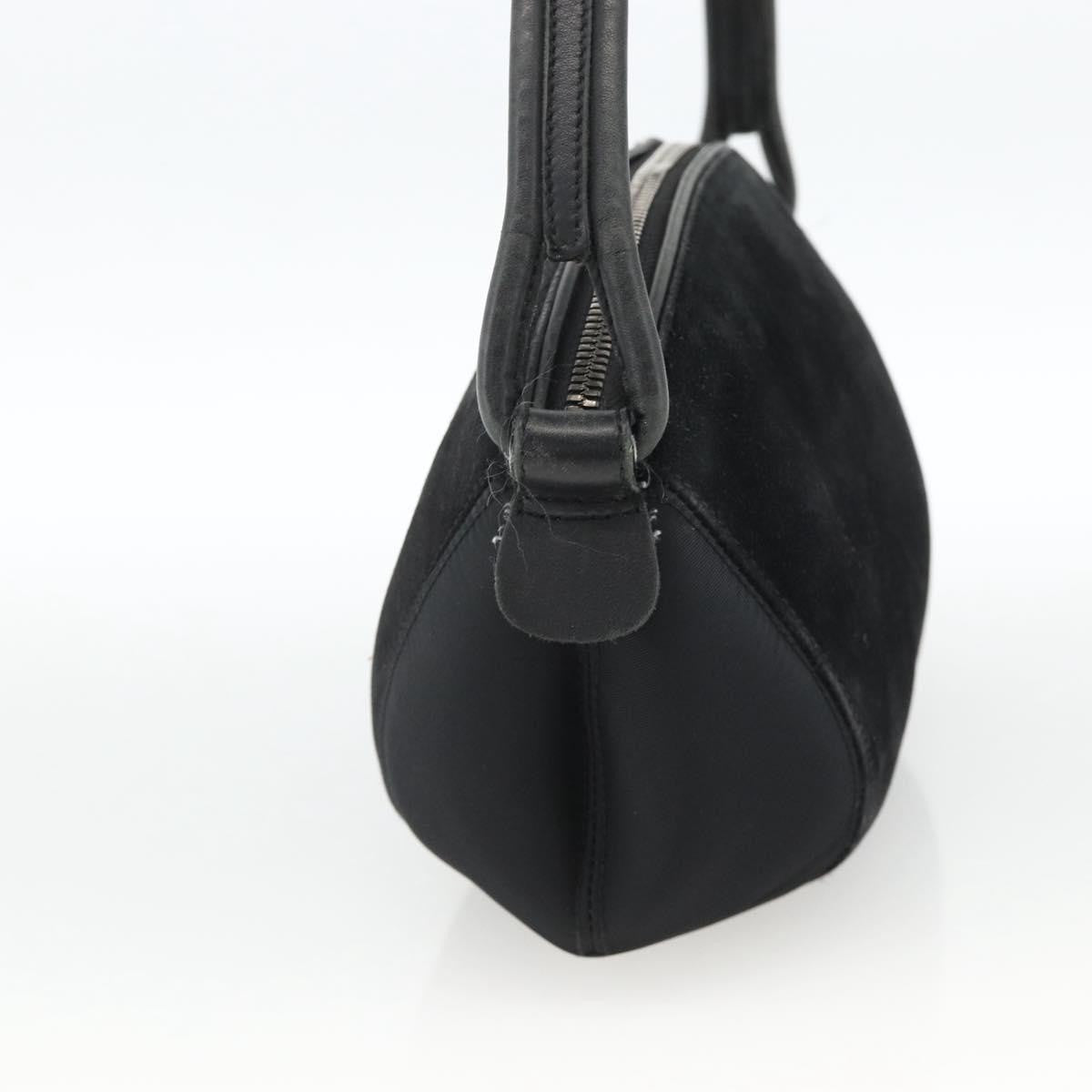 Salvatore Ferragamo Gancini Suede Black Suede Shoulder Bag Bag (Pre-Owned)