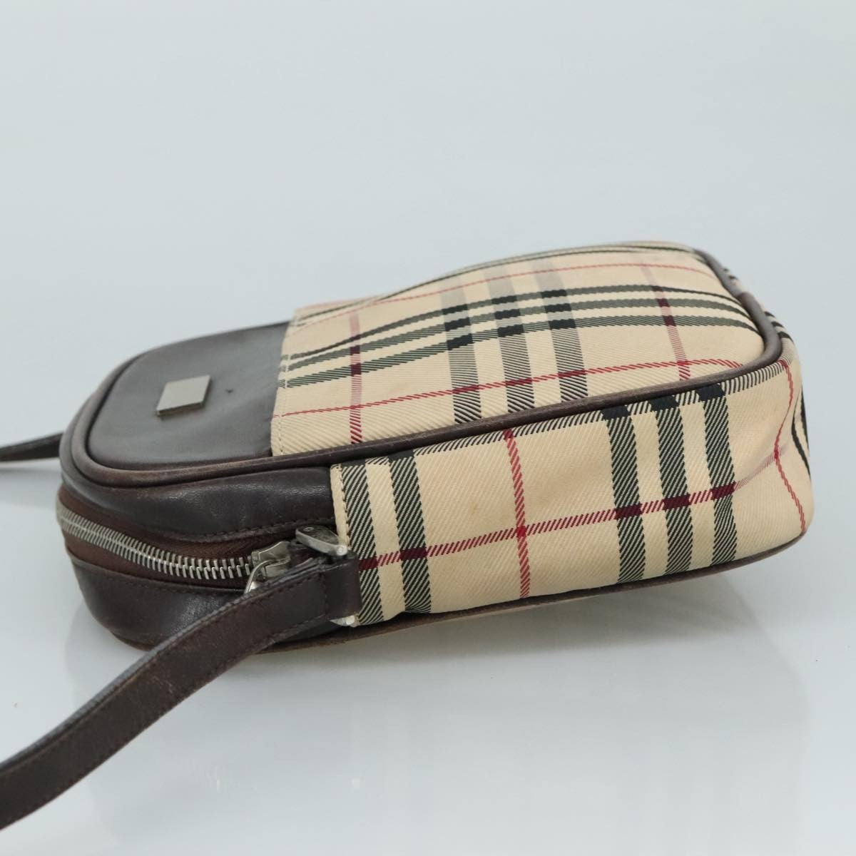 Burberry Nova Check Canvas And Leather Beige Canvas Shoulder Bag Bag (Pre-Owned)