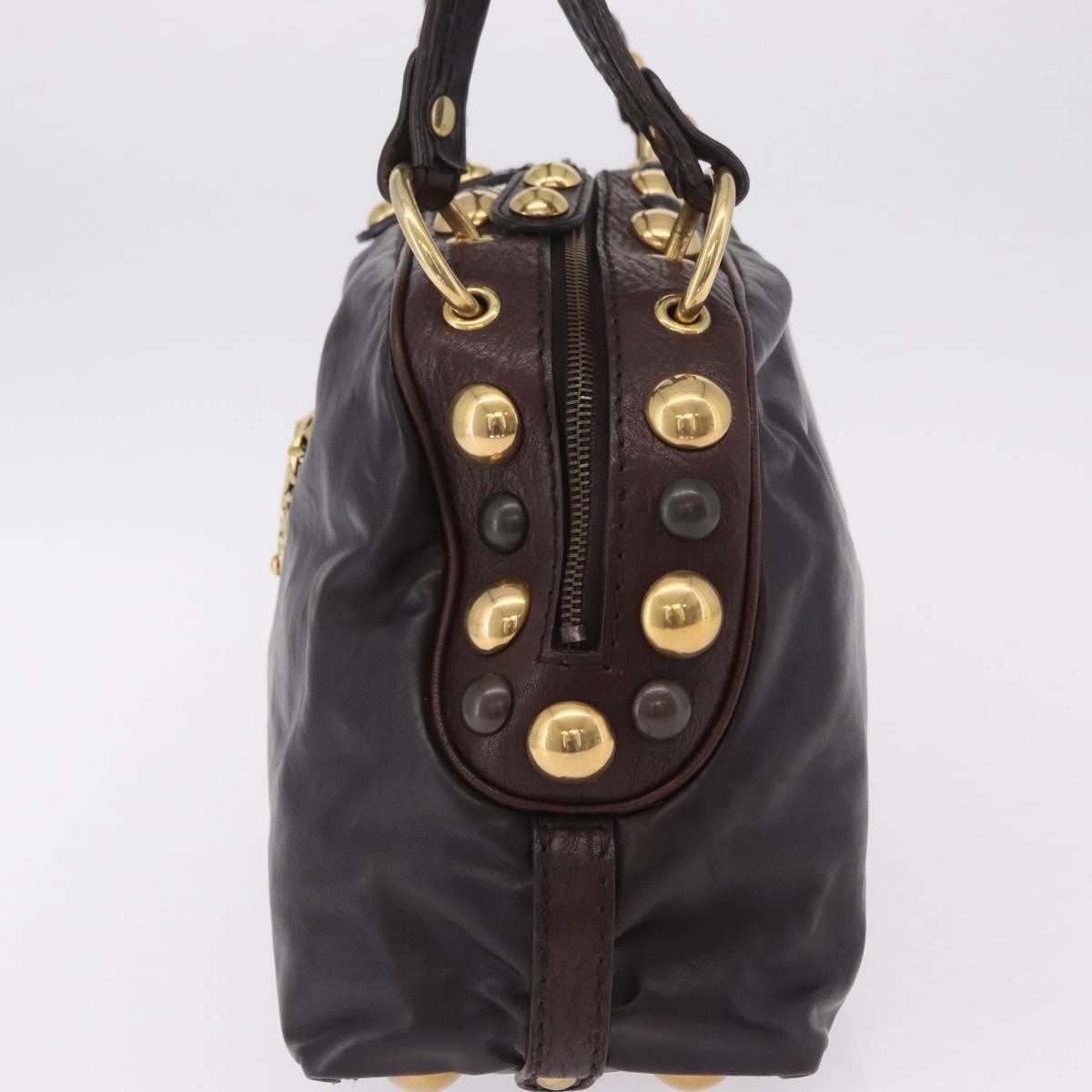 Gucci Babouska Heart Dome Satchel Leather Black Leather Handbag (Pre-Owned)