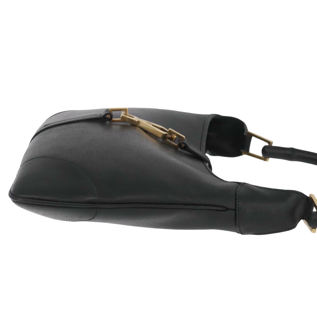 Gucci Bamboo Jackie Leather Black Leather Handbag (Pre-Owned)