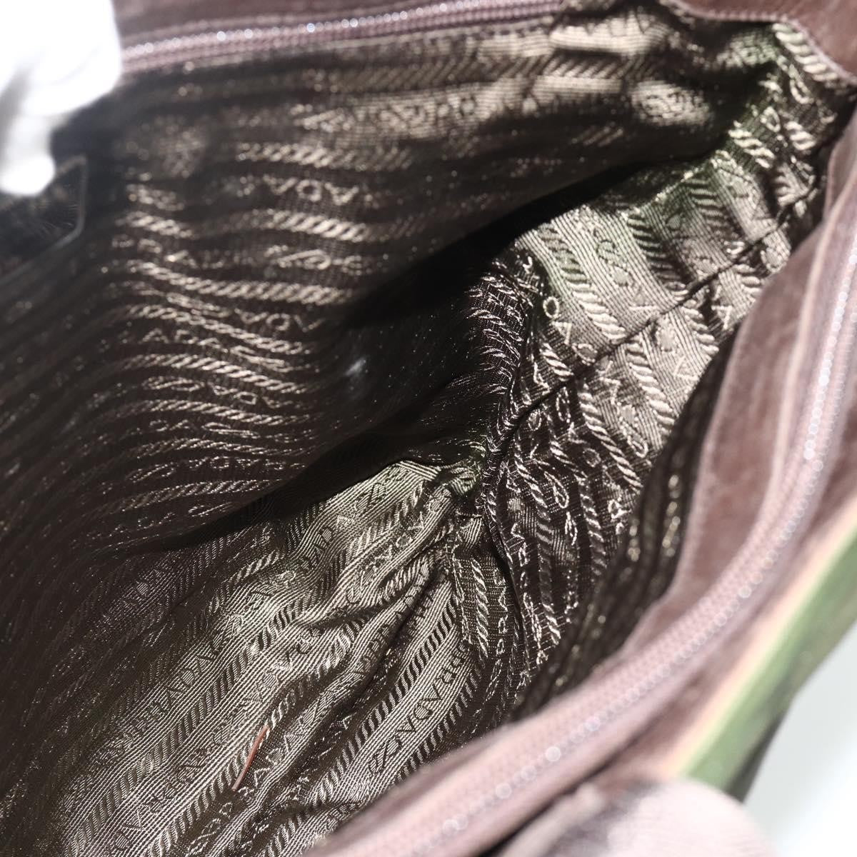 Prada Zip Tote Tessuto Khaki Nylon Tote Bag Bag (Pre-Owned)