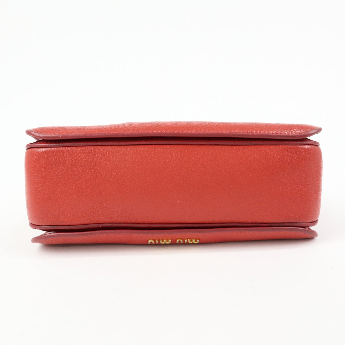 Miu Miu Madras Convertible Lock Leather Red Leather Tote Bag Bag (Pre-Owned)