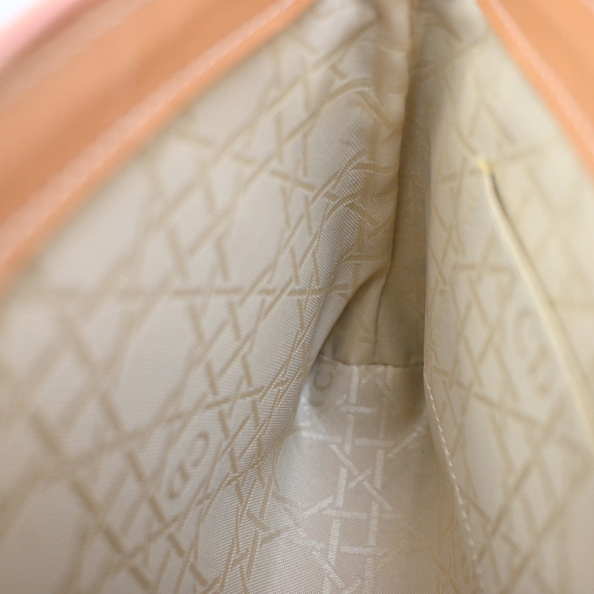 Christian Dior Malice Tote Leather Beige Patent_Leather Tote Bag Bag (Pre-Owned)