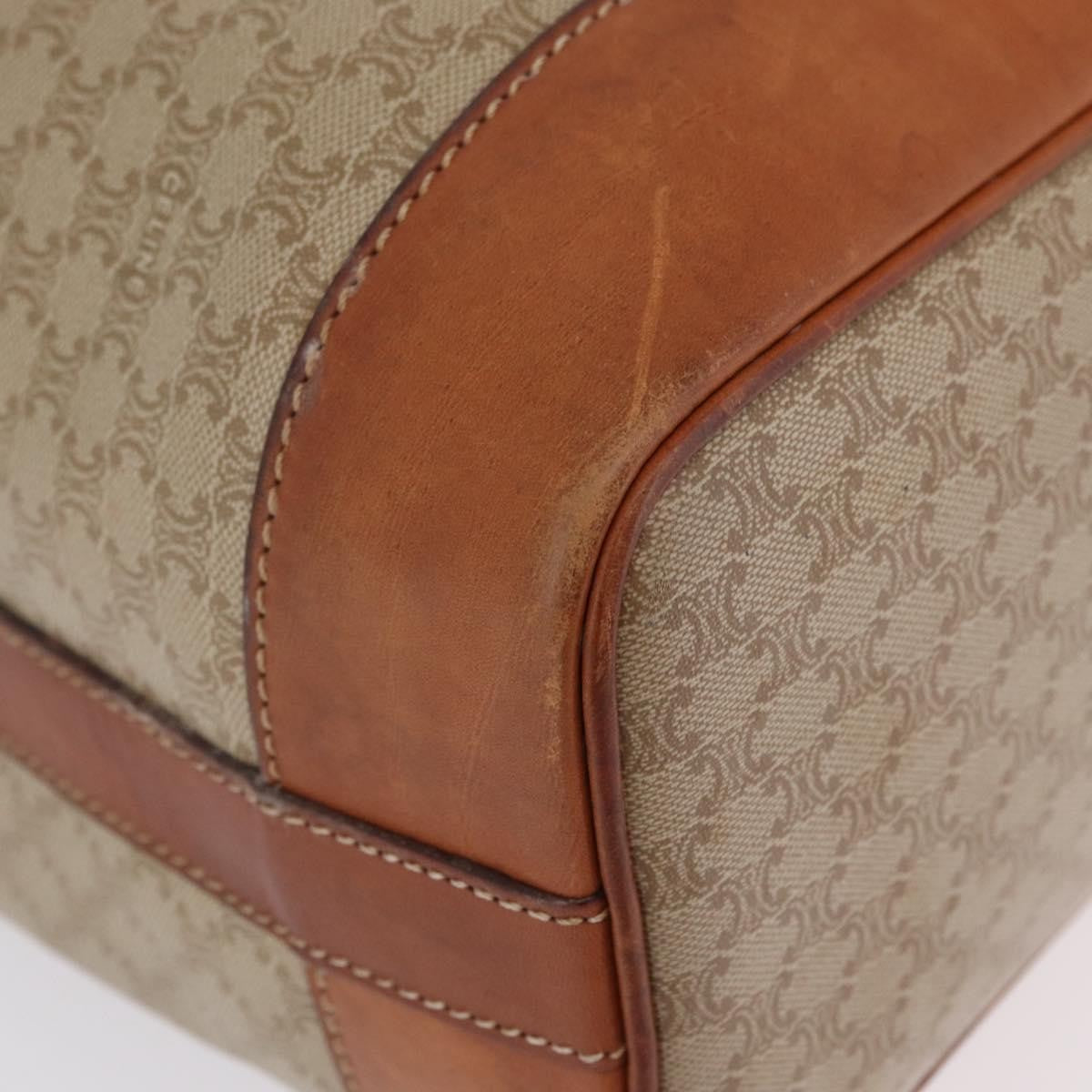 Celine Macadam Shoulder Canvas Beige Canvas Crossbody Bag Bag (Pre-Owned)