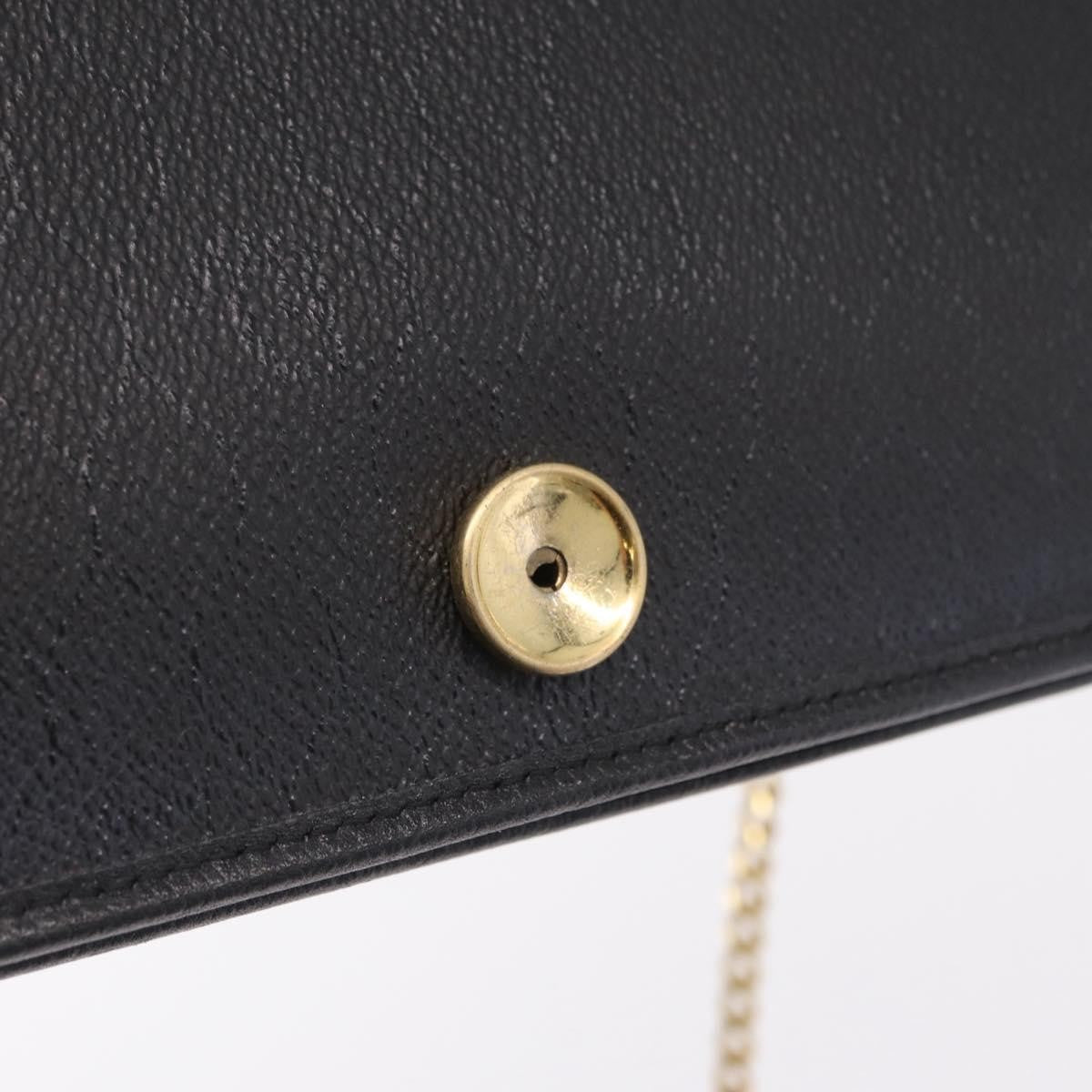 Christian Dior Vintage Honeycomb Canvas Black Leather Shoulder Bag Bag (Pre-Owned)
