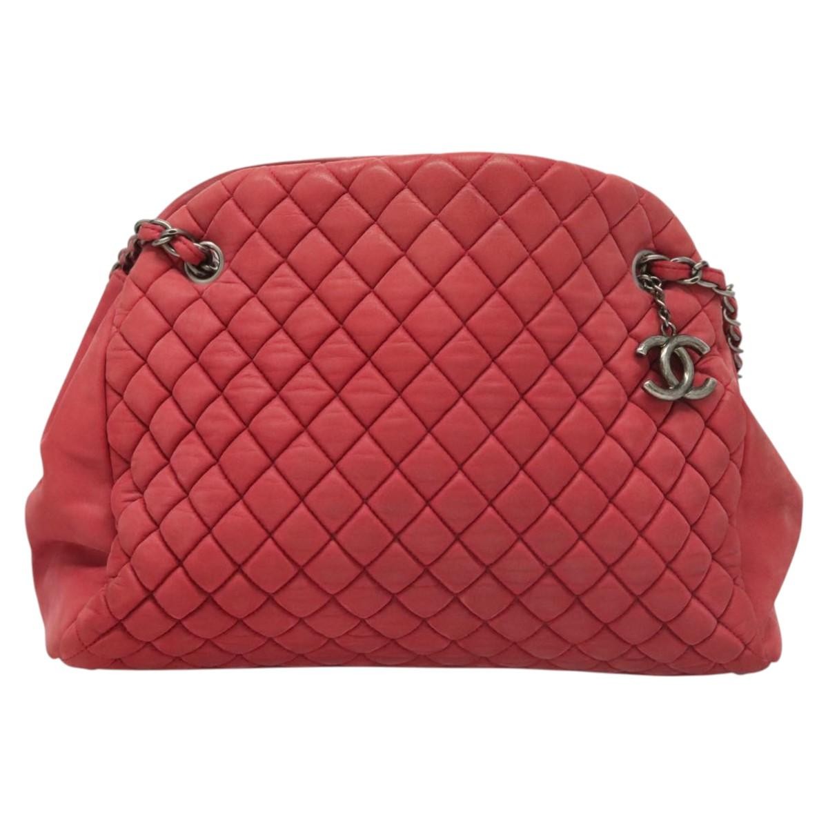 Chanel Matelasse Chain Leather Pink Leather Shoulder Bag Bag (Pre-Owned)