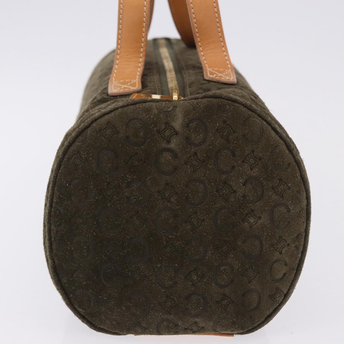 Celine C Macadam Suede And Leather Green Suede Handbag (Pre-Owned)