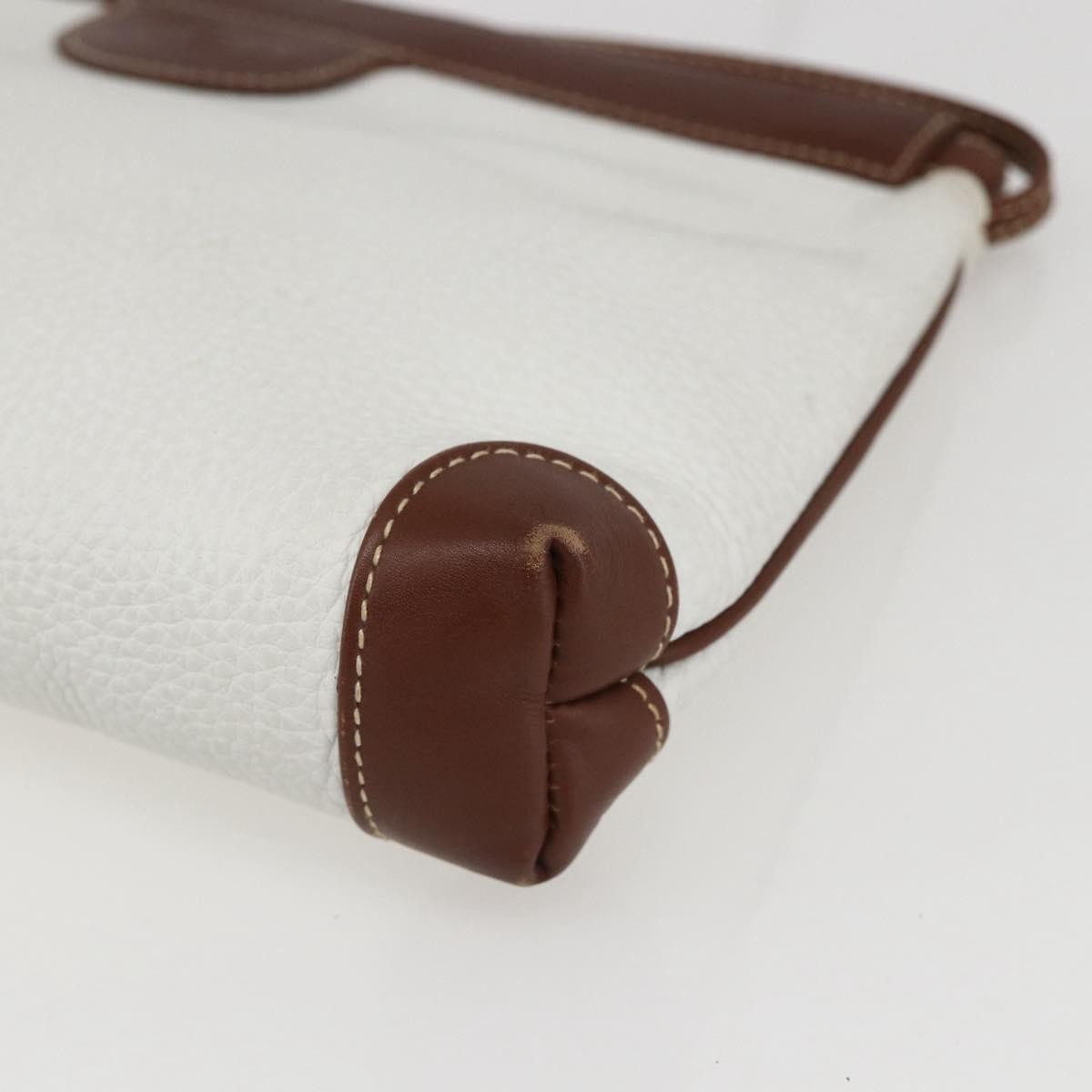 Gucci Vintage Leather White Leather Shoulder Bag Bag (Pre-Owned)