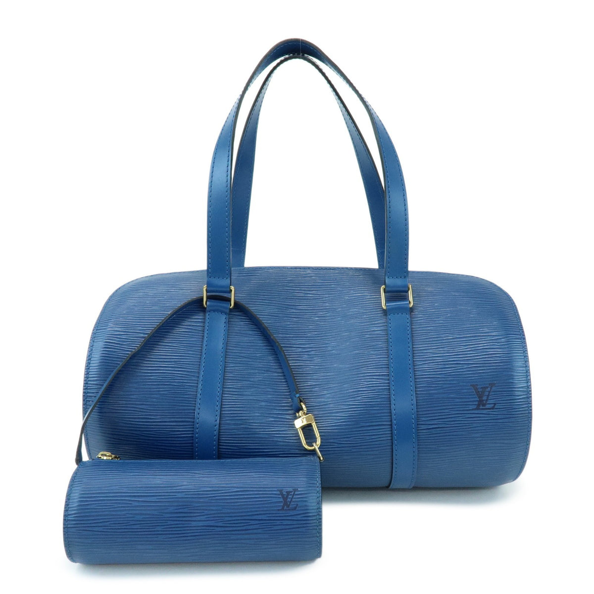 Louis Vuitton Soufflot Epi Leather Blue Leather Tote Bag Bag (Pre-Owned)