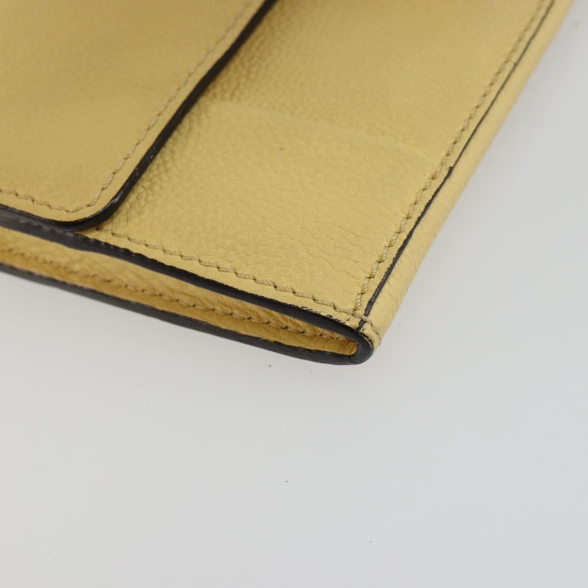 Chloe Marcie Continental Leather Yellow Leather Wallets Accessory (Pre-Owned)