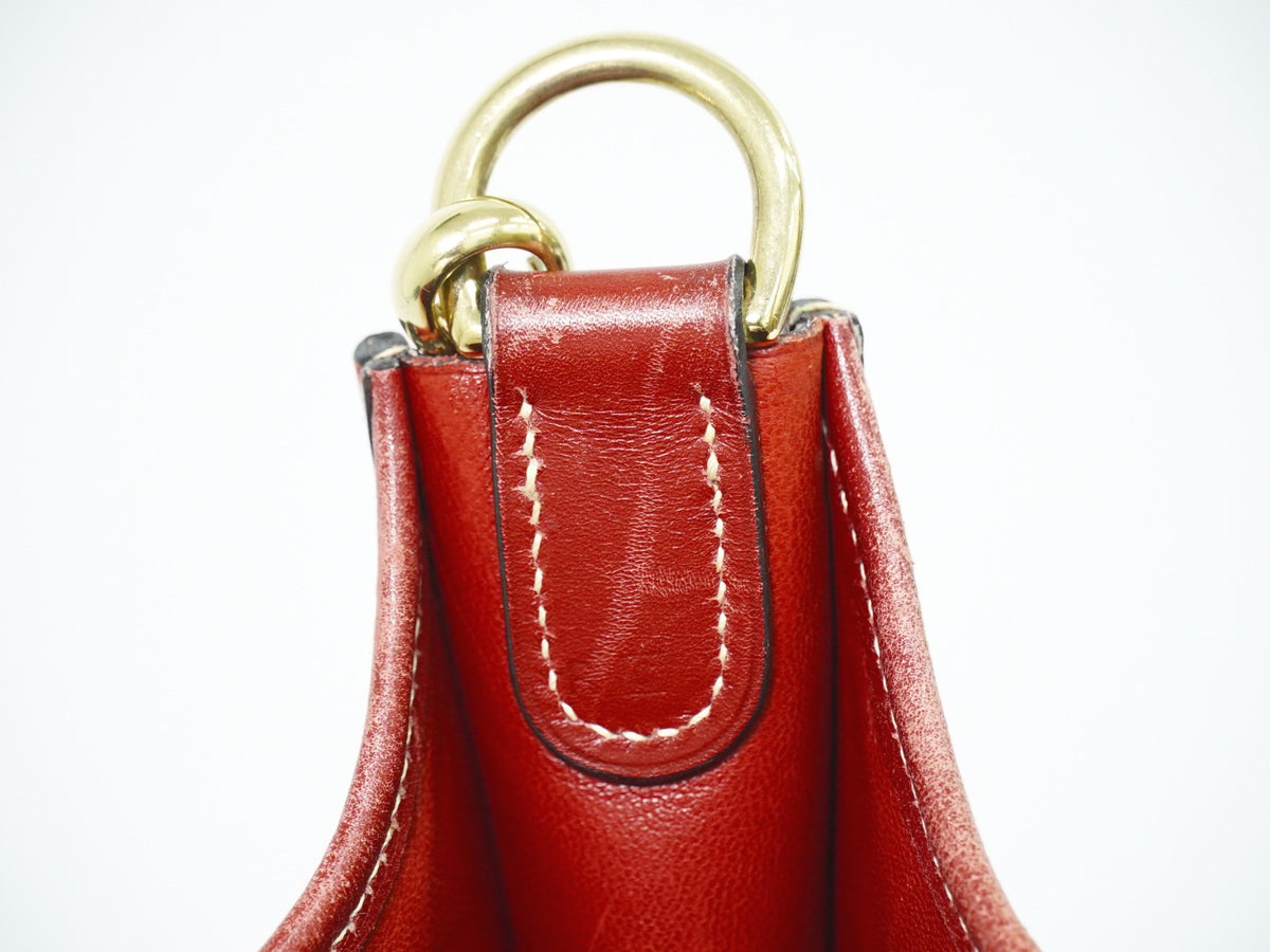 Hermes Evelyne Bag Gen I Panama Beige Leather Handbag (Pre-Owned)