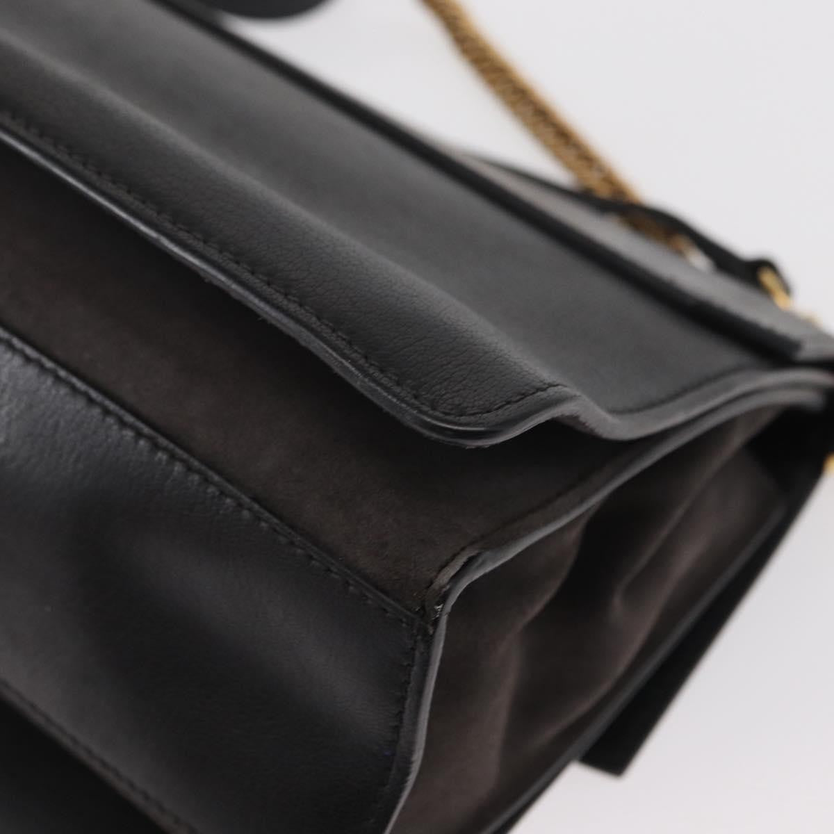 Givenchy Gv3 Flap Leather Black Leather Shoulder Bag Bag (Pre-Owned)