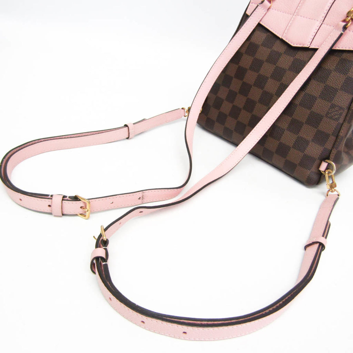 Louis Vuitton Clapton Damier And Leather Brown Canvas Backpack Bag (Pre-Owned)