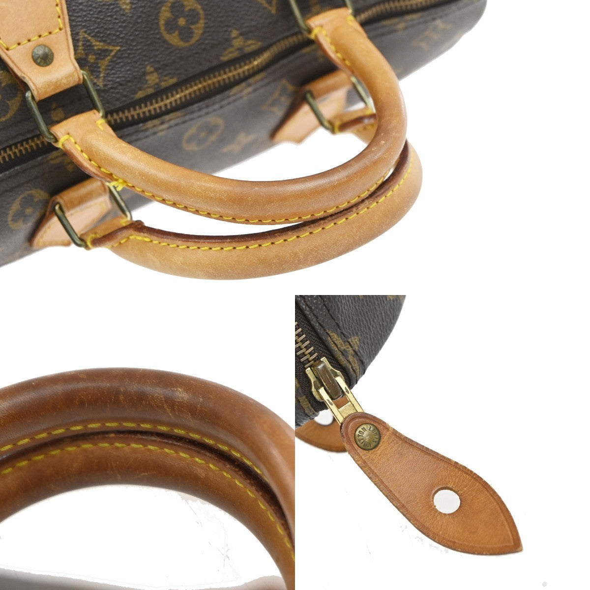 Louis Vuitton Speedy Monogram Canvas Brown Leather Handbag (Pre-Owned)
