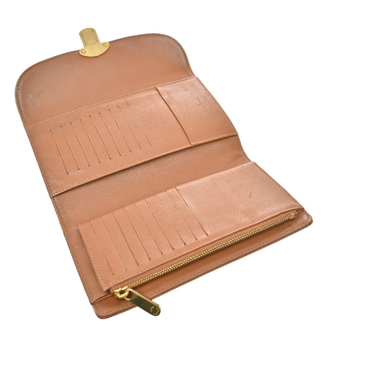 Louis Vuitton Amelia Mahina Leather Brown Leather Wallets Accessory (Pre-Owned)