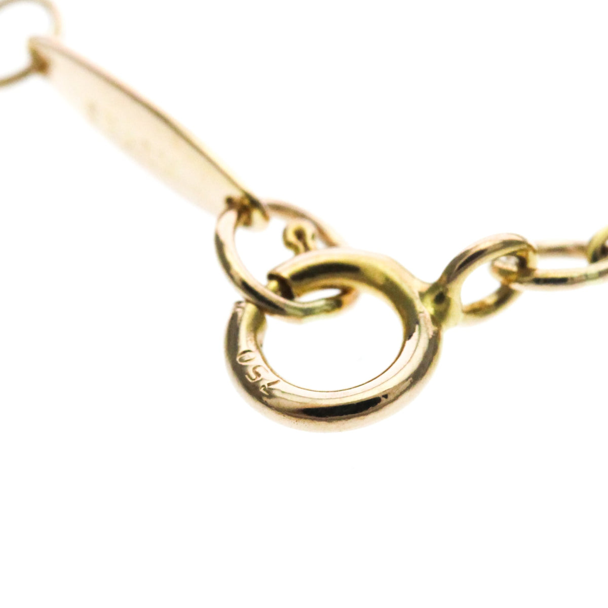 Tiffany & Co. Elsa Peretti Open Heart Pendant 18K Yellow Gold Gold Pink_Gold Necklace Jewelry (Pre-Owned)