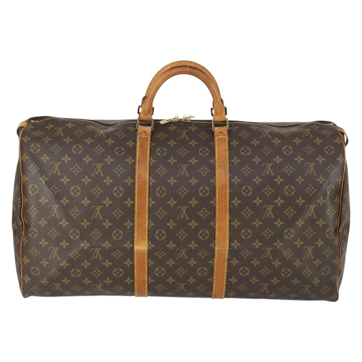 Louis Vuitton Keepall Monogram Canvas Brown Canvas Travel Bag Bag (Pre-Owned)