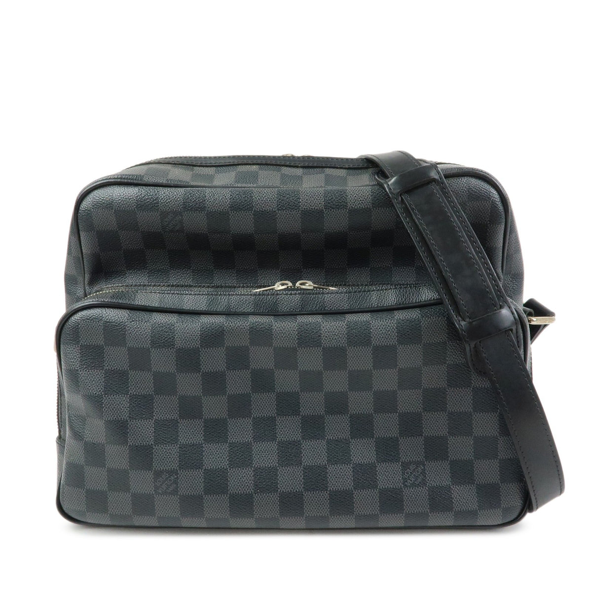 Louis Vuitton Leoh Damier Black Canvas Crossbody Bag Bag (Pre-Owned)