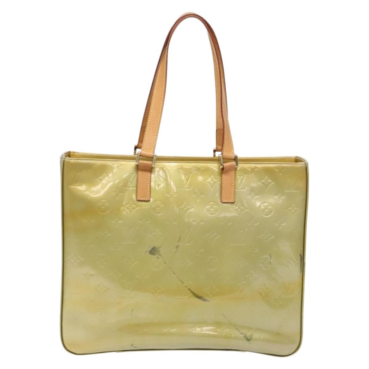 Louis Vuitton Columbus Monogram Vernis Beige Patent_Leather Tote Bag Bag (Pre-Owned)